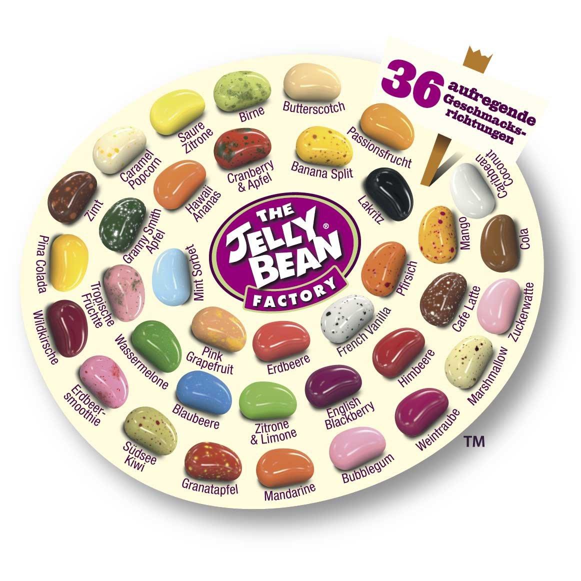 The Jelly Bean Factory The Jelly Bean Factory 36 Gourmet Flavour Assorted Natural Fruit Flavours Jelly Candy  Ireland, 100% Veg, Gelatine Free- 90 gm