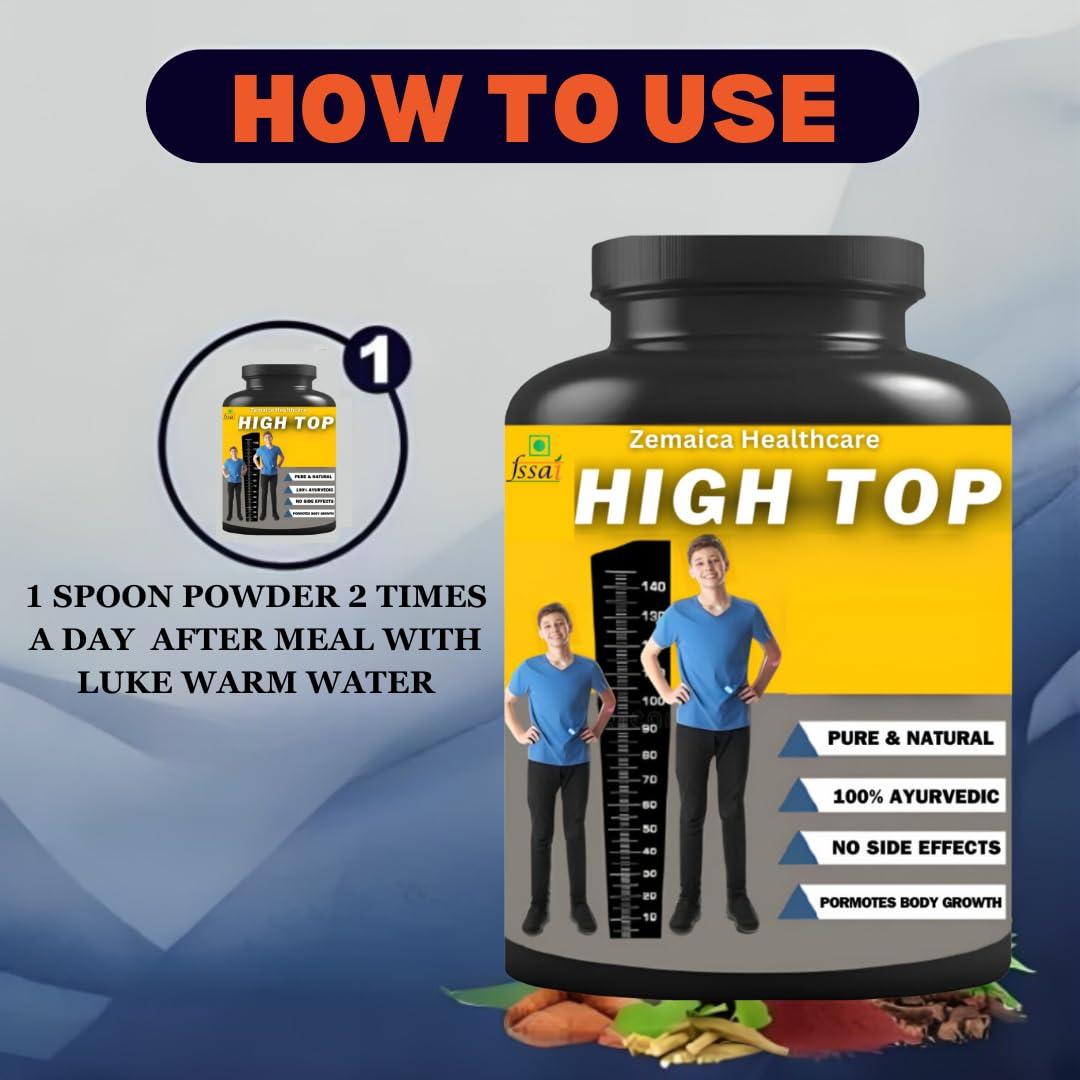 S.D.P. Pharmacy High Top, Body Growth Bones, Increase Height, Height Growth, Powder, Flavor Banana, Pack of 1