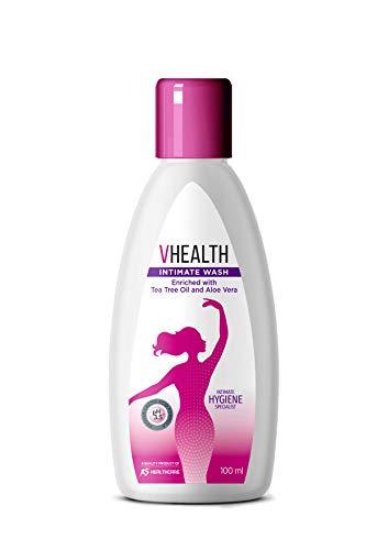 VHealth VHealth Intimate Hygiene Liquid Wash with Tea Tree Oil & Aloe Vera, Prevents Dryness, Itchiness & Irritation, Bad Odour, Balances PH, Paraben/Sulfate Free, Clear, 100 ml