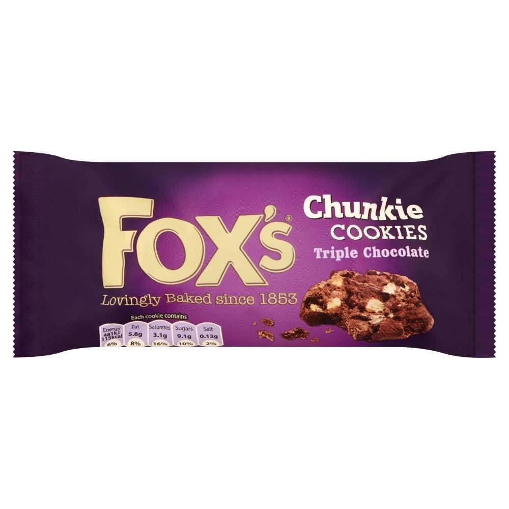 Fox's Biscuit Fox\'s Biscuit Chunkie Cookies, Triple Chocolate, 180 Gram