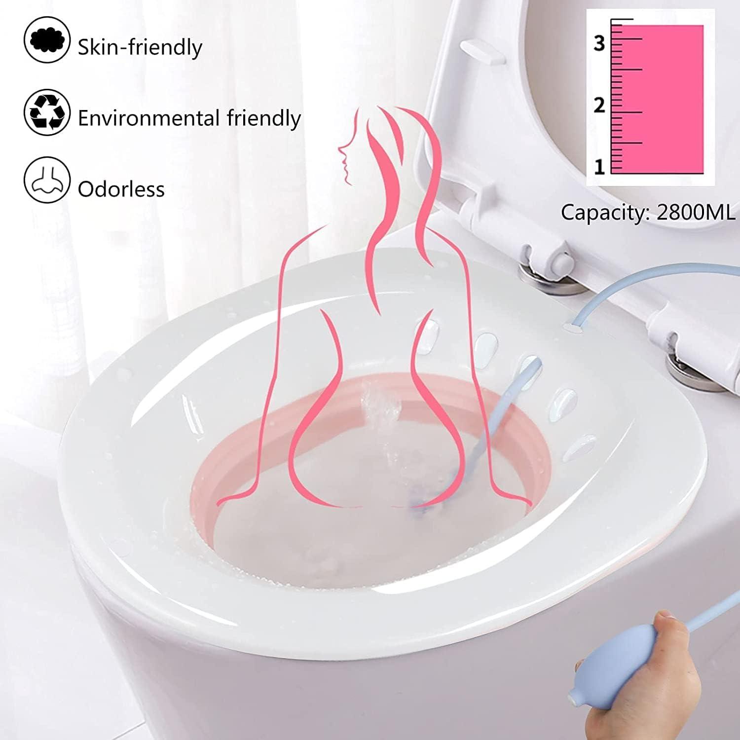 Emergity Emergity Sitz Bath Tube Toilet Seat, Sitz Bath for Hemorrhoids, Hot Water Tub for piles (Multi Colour)