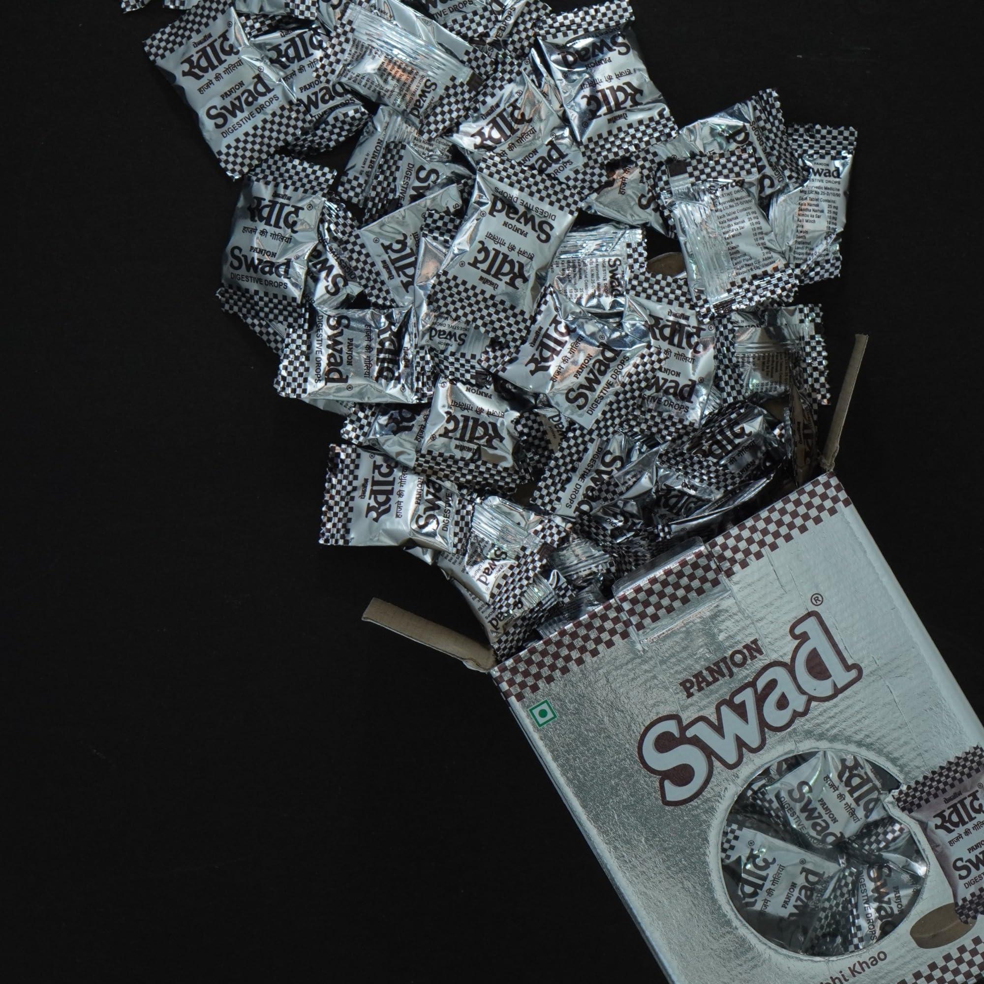 Swad Swad Digestive Drops Candy Gift Box (Original Flavour since 1986, Organic & Tasty) 125 Toffee x 1 Box Pack