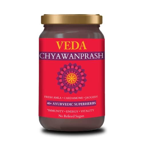 VEDA Veda Chyawanprash (450 gms)| Immunity Booster for all age groups | Jaggery based - Sugar free Chyawanprash