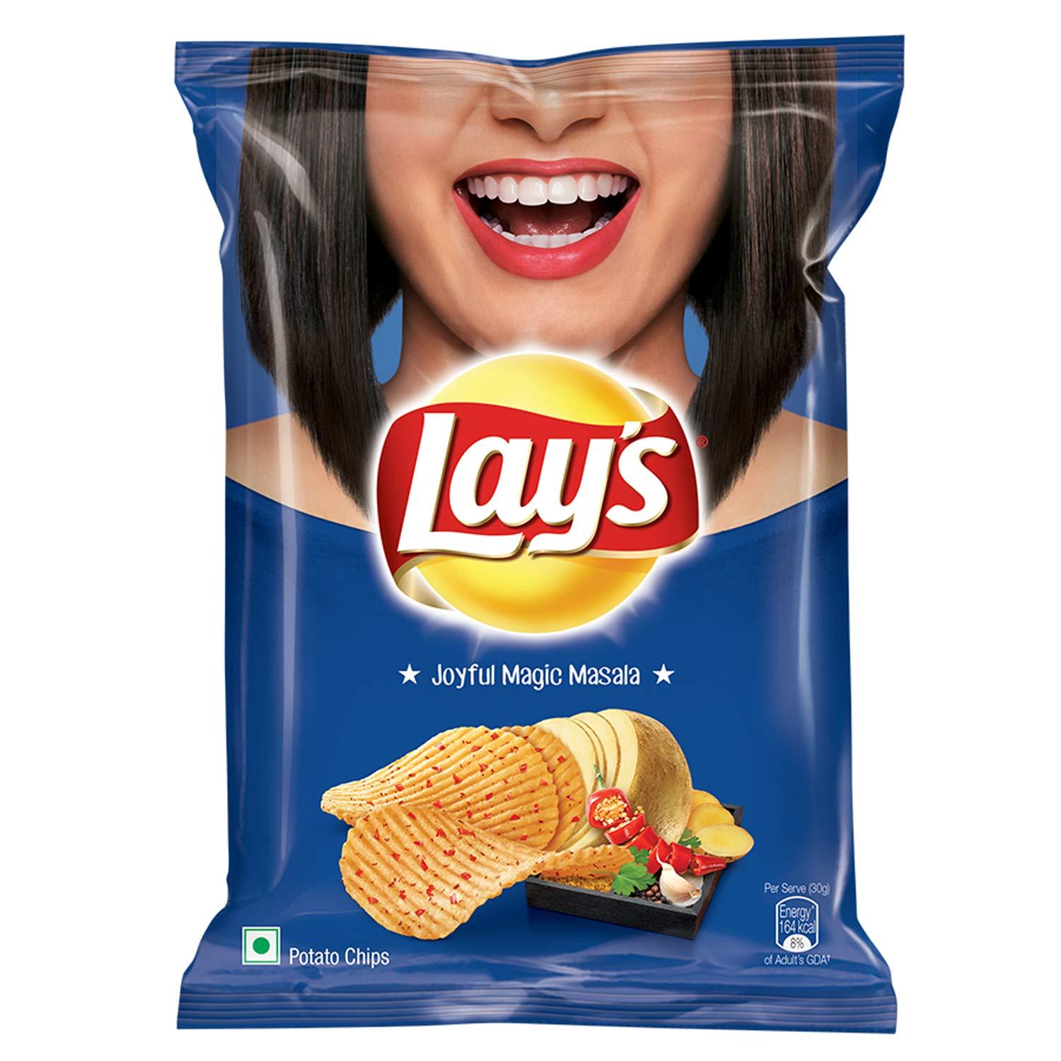 Lay\'s Lay\'s Potato Chips - India\'s Magic Masala Pouch, 90 g