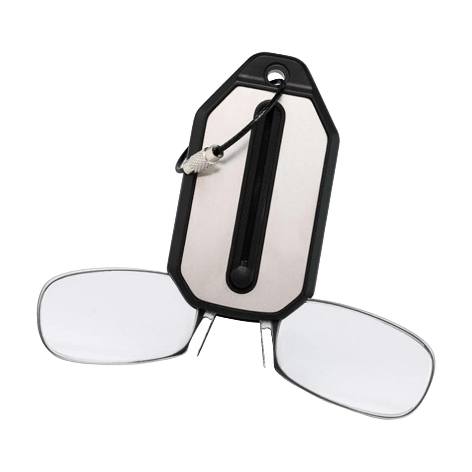 THE STYLE SUTRA THE STYLE SUTRA Keychain Case and Readers Accessory on Nose Readers and Case Black,+200| Vision Care | Reading Glasses