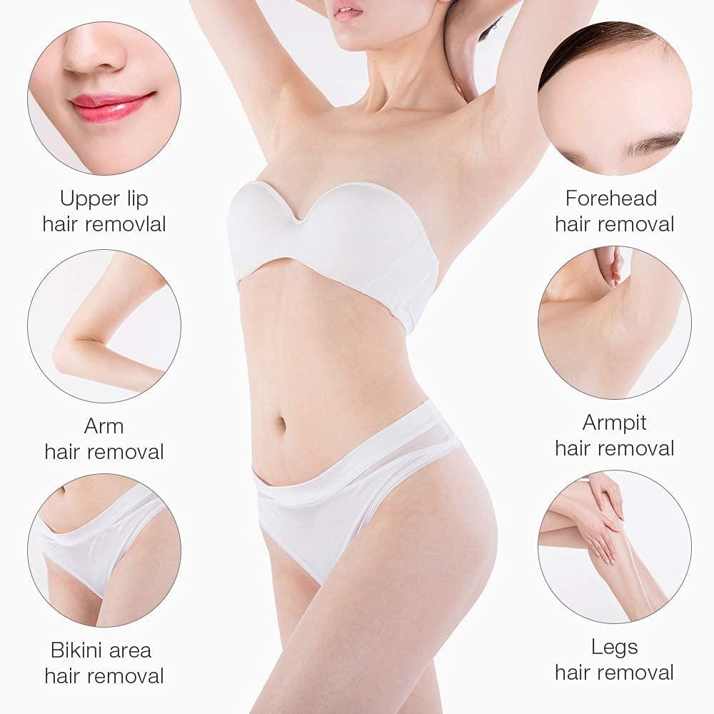 Diver Diver Hair Removal Waxing Strips for Eyebrows Face Upper Lip Chin Facial Wax Strips for Home and Salon for Women and Girls (Pack of 20)