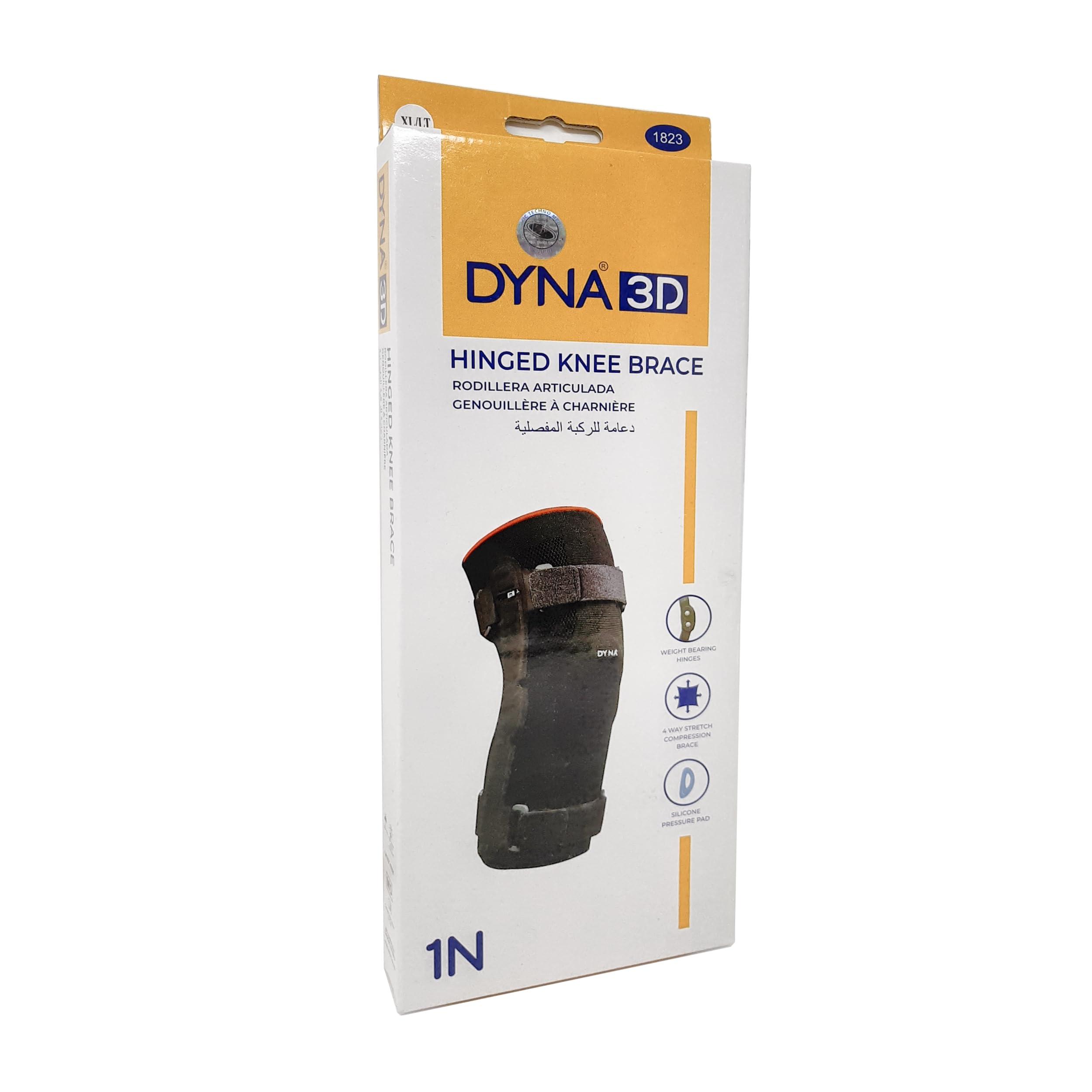 Dyna Dyna 3D Hinged Knee Brace (X Large Right, Grey)