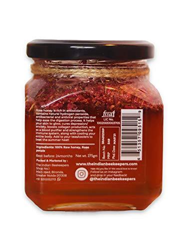 The Indian Beekeepers The Indian Beekeepers Rosa Honey, Rose Imbued Raw Honey, Natural Blood Purifier, No Sugar Added, Unprocessed & Unfiltered, 275 gm