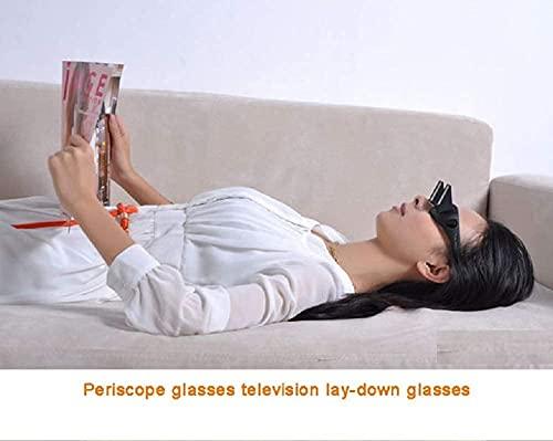BIGXEN BIGXEN Lazy Reader Glasses On Down Bed Lazy Spectacles Horizontal Glasses High Definition Glasses Prism Periscope Lie Down Eyeglasses for Reading and Watch TV in Bed Unisex