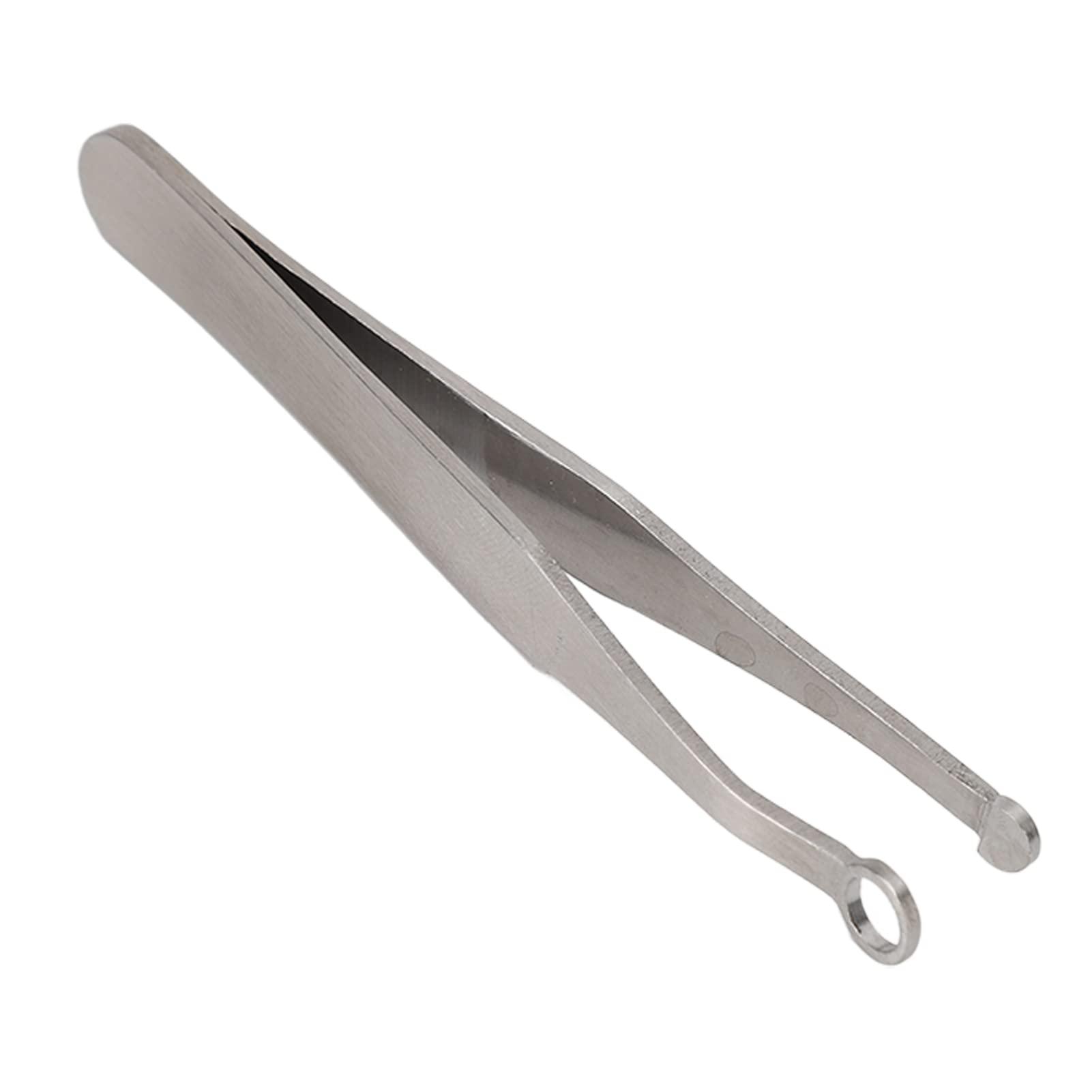 RTLR Nose Hair Trimmer Tweezers, Stainless Steel Universal Nose Hair Trimming Tweezers Waterproof Round Head Easy To Clean for Sideburns