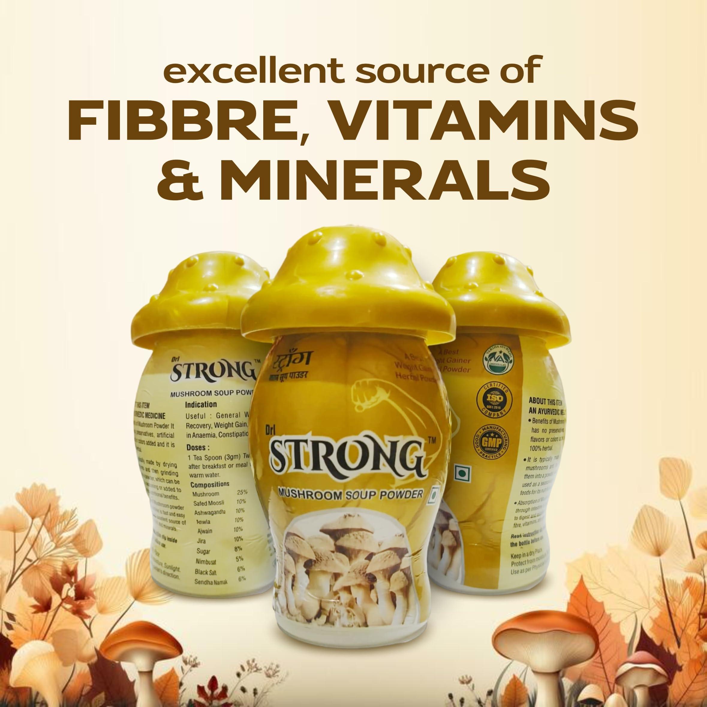 DRL STRONG MUSHROOMS POWDER DRL STRONG MUSHROOMS POWDER Weight Gainer Herbal Powder For Men And Women (100G) (Pack Of 1)