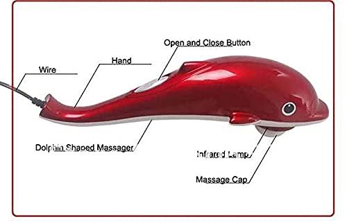 manav acupressure products MANAV Corded Electric Dolphin Handheld Body Massager for Pain Relief with Powerful Vibration For Unisex, Red