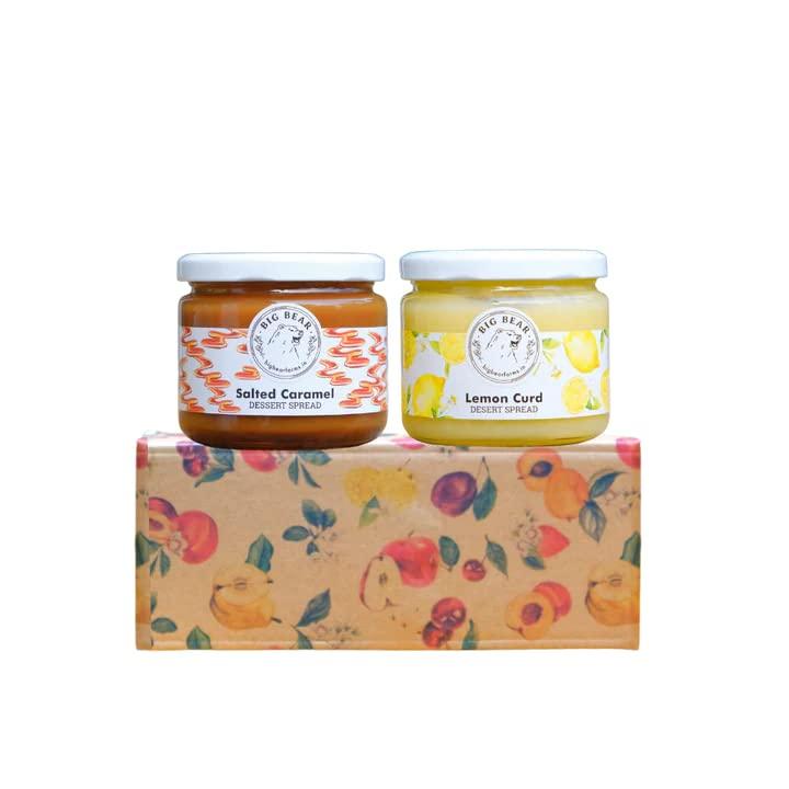 Big Bear Farms Big Bear Farms Combo of Lemon Curd Dessert Spread &7 Salted Caramel, 100% Natural, No Artificial preservatives, Homemade in Himachal, Combo Pack