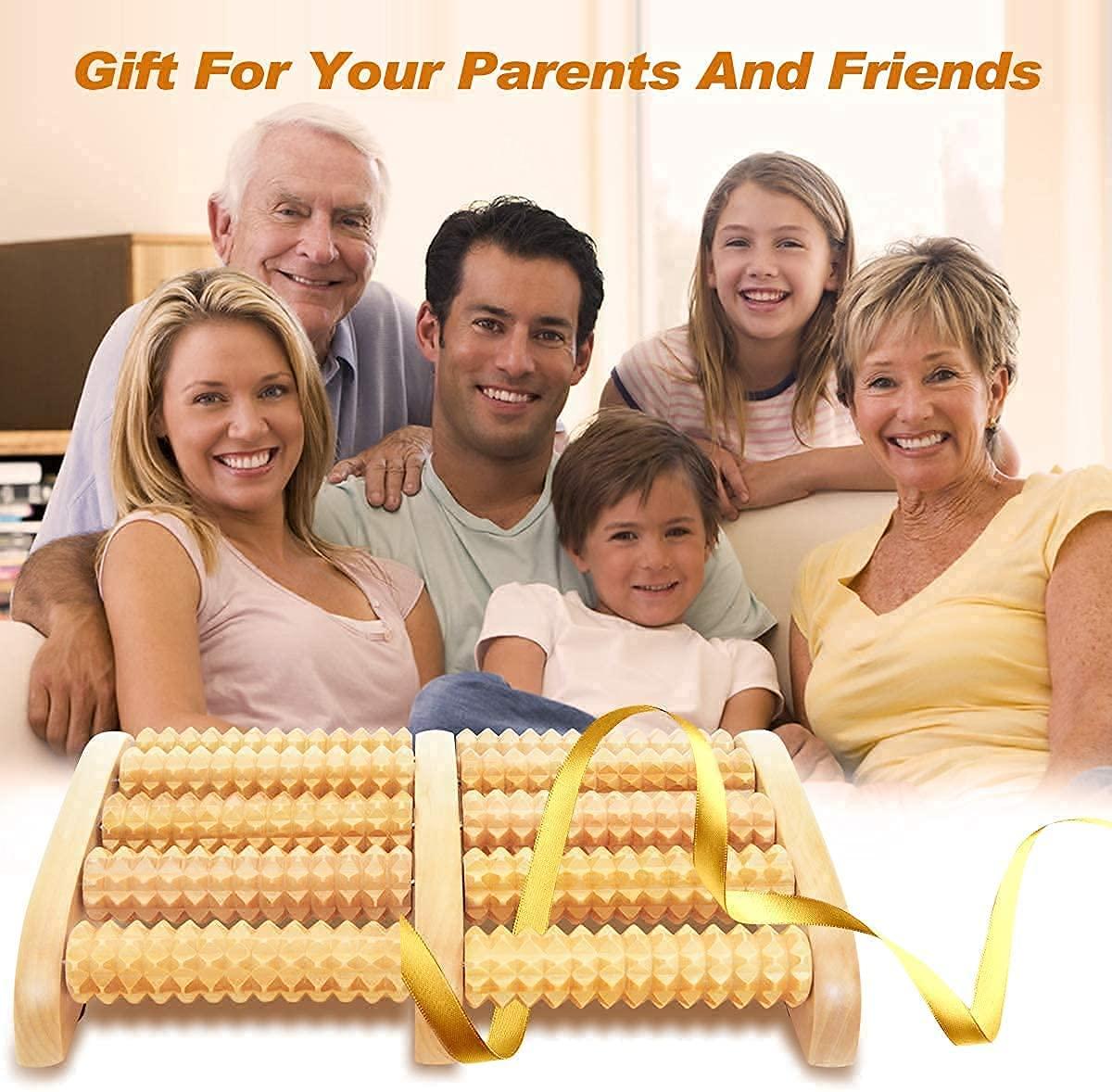 KEDY KEDY Wooden Roller Foot Massager Body Stress Buster & Accupressure Point Device Relaxation Health Care Product Foot Massager and Legs Pain Relief Massager | Set of 1 | Wooden