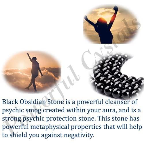POWERFUL CRYSTALS POWERFUL CRYSTALS Stone Obsidian Pyramid Natural Stone Pyramid | Crystal Pyramid for Positive Energy, Vastu, Reiki and Chakra Healing | Black | 5cm