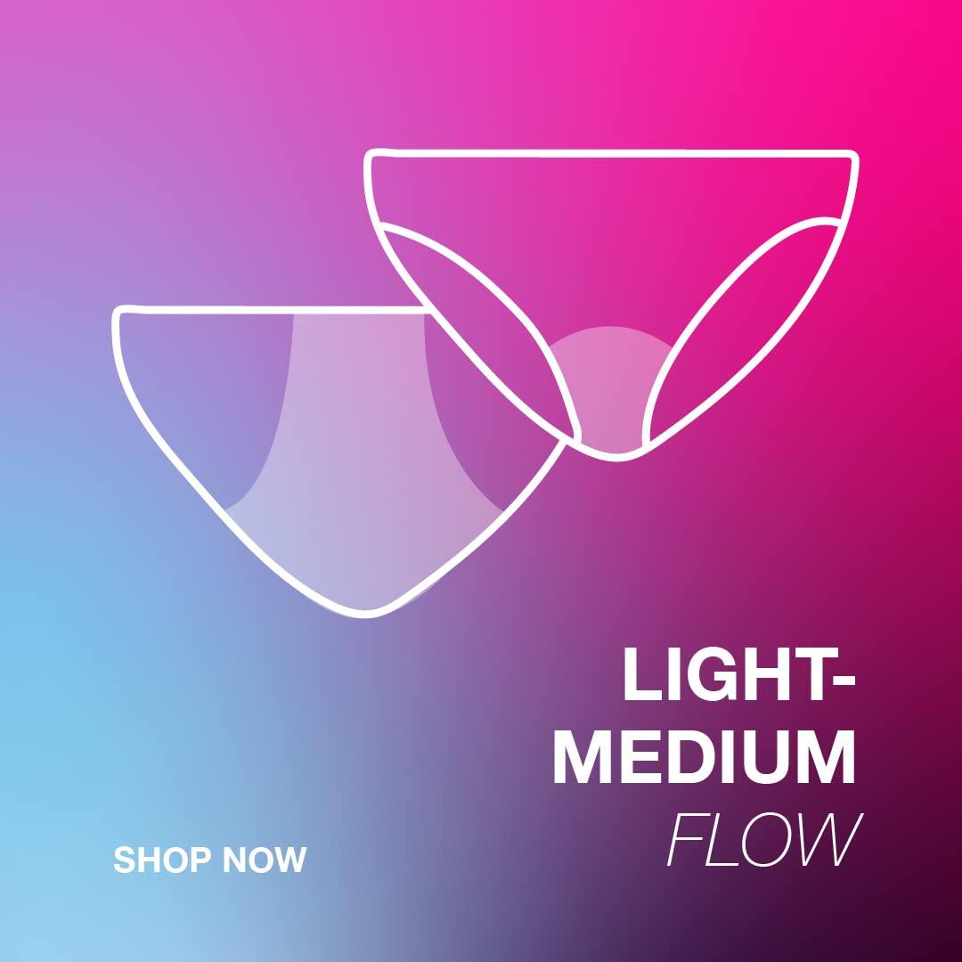 Lemme Be Lemme Be Leakproof Period Panties for Medium Flow, Mid Waist Reusable Menstrual Underwear for Teenagers and Women, 30 ML Capacity, Go Pad Free with Z Drip, 2 Count (Medium, Black) Pack of 1