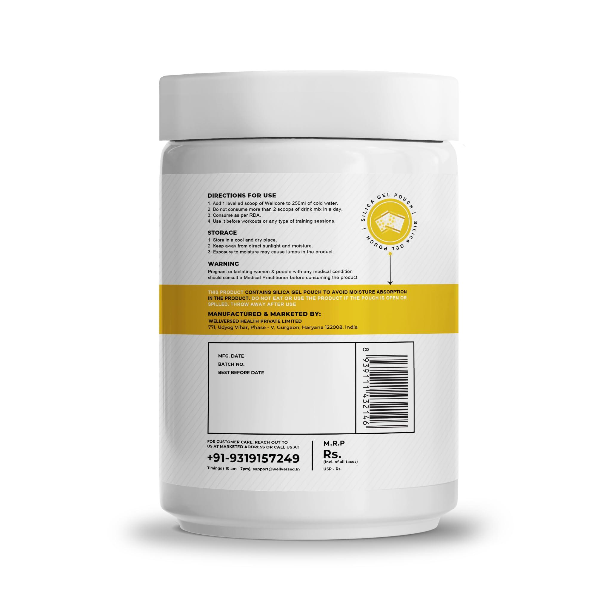 Wellcore Wellcore-God Mode Pre Workout Supplement Powder(570Grams, 30 Servings) Not For Beginners & Intermediate Lifters Valencia Orange High Stim Pre Workout With Nootropics & Creatine