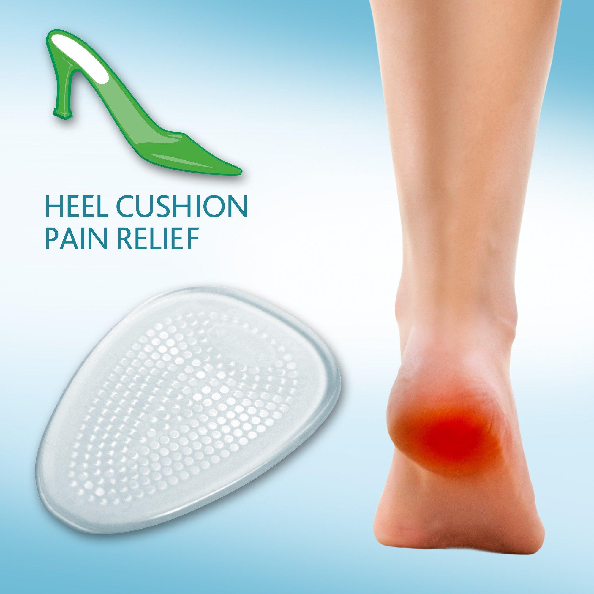 Amope Amope GelActiv Invisible Gel Heel Cushions - Insole for Women, 1 pair, also available Heel Protectors, Sensitive Spots, and Ball of Foot