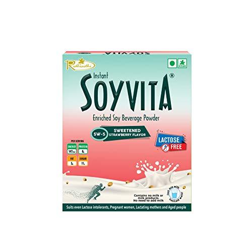 Soyvita SOYVITA - SWEETENED Strawberry | Lactose Free | Vegan | ENRICHED Soy Beverage Powder | Serves-15 (500 GMS)