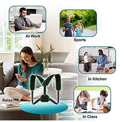 Vroxy Vroxy Comfort Posture Corrector for Men and Women - Back Straightener with Adjustable Support Effective for Neck, Back and Shoulder Pain Relief (Unisex) (FREE SIZE) (Multi Color)