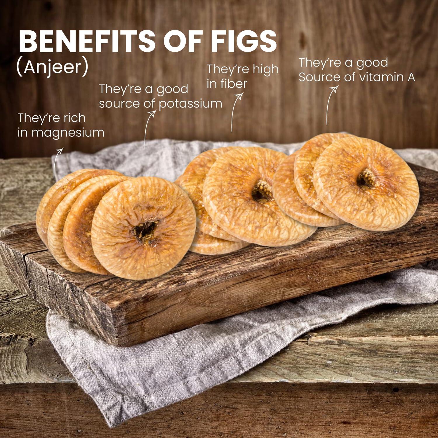 BRnow berryz BRnow berryz Natural Dry Figs Dried Sweet Big Size Anjeer Fibre Calcium and Iron Vitamins Low in Calories and Fat Free No Sugar Added Dry Figs Anjeer Afghani Grade Medium Size (2kg)