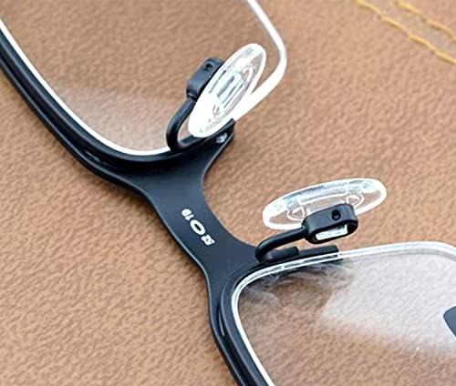 HeCheng Clear Rubber Silicon Clip On Type Nose Pads Pieces Buds for Glasses Sunglasses Frames Reading Eye Wear HNP003 (Clear - 3 Pairs)