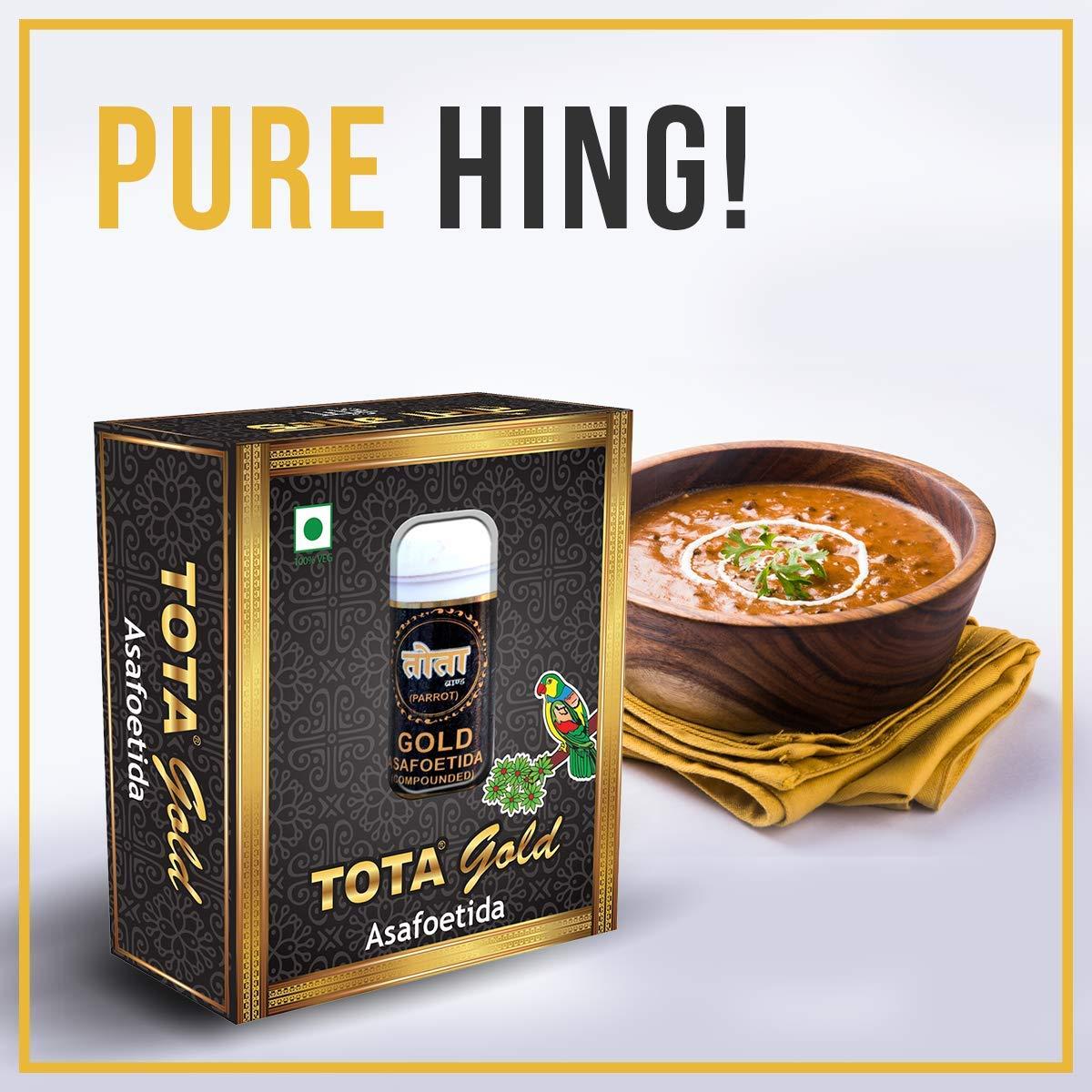 TOTA Tota Gold 100% Pure Hing Crystals - 14gm | Gluten Free Inguva Powder - Tazaki Asfotedia Whole - Combo Pack of 2 () Heeng Pure