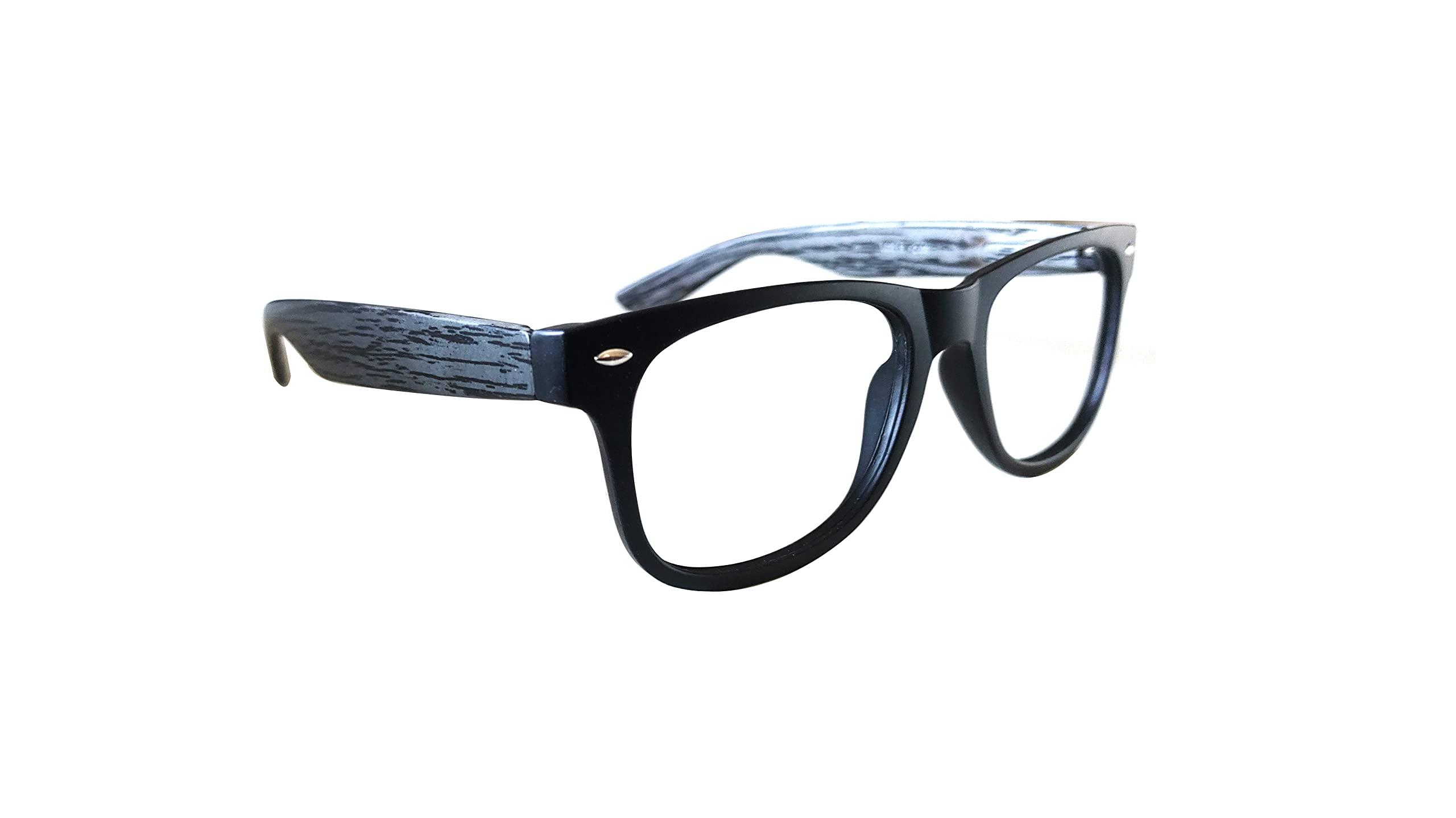 Nspecs An Optical Mall N specs Bifoacal Reading Glasses Distance Zero Power Near +1.00 to +3.00 Power For Mens Womens Black Colour Thick Side TR90 Material Frame With Unbrekable Fibre Glasses (+2.00)