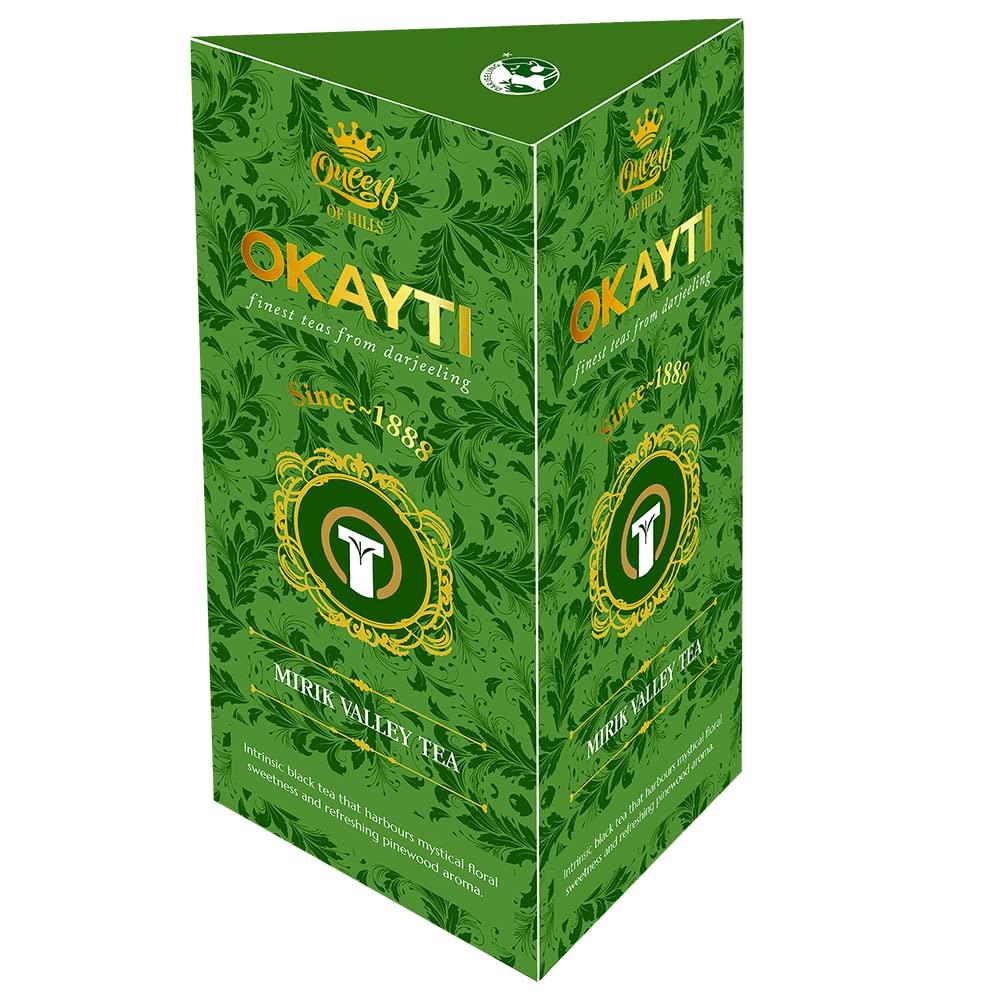 OKAYTI Okayti Mirik Valley Darjeeling Tea - 200 Gm | 100% Organic Single Estate Black Tea | Darjeeling Black Tea (Pack of 1) | Improves Digestion & Metabolism