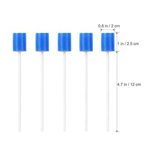 HEALLILY HEALLILY 30PCS Oral Swabs Oral Sponge Swabs Mouth Tooth Cleaning Swabs Oral Care Sponge Swabs Single Use Blue