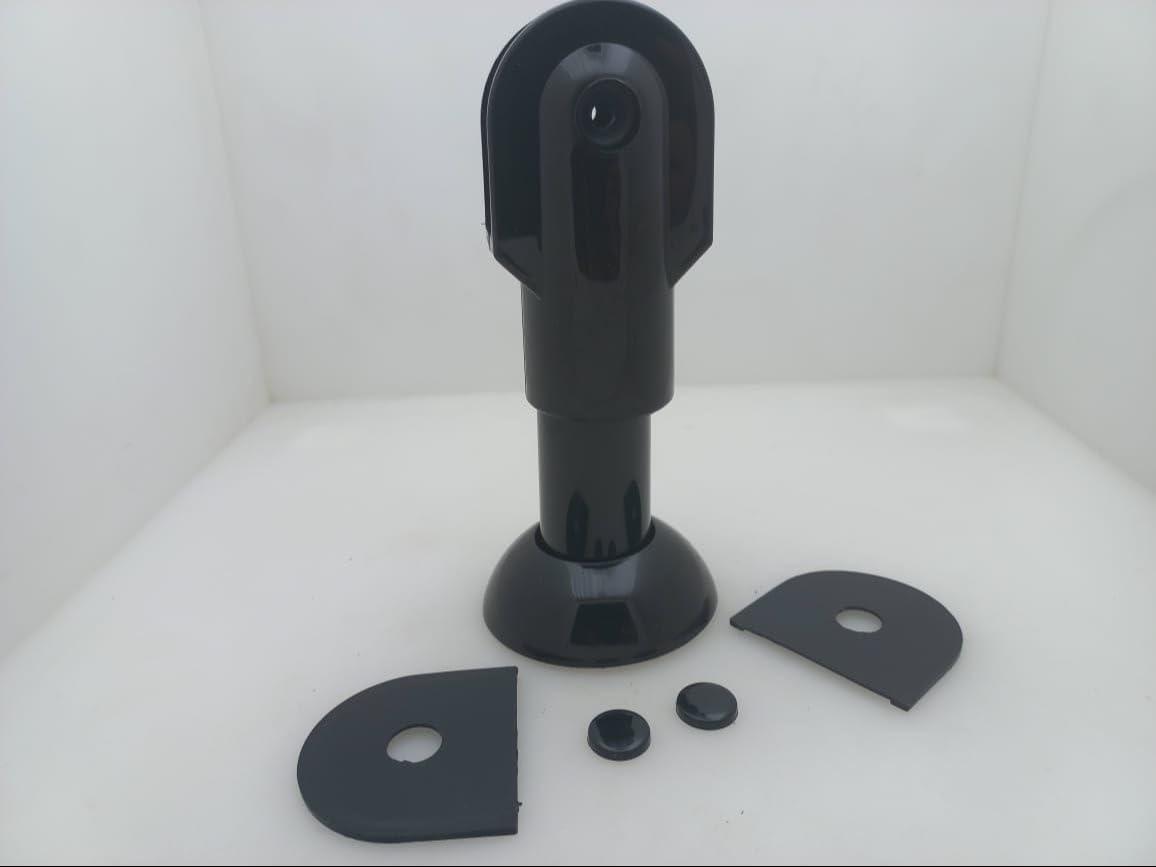 Generic Generic Toilet Partition Leg, Black, T Shape, Nylon, 2 Pcs, Medium (17.5 cm height, 1.2 thickness), Modern, Toilet Partitions