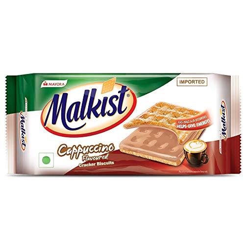 Malkist Malkist Cheese, Cappuccino and Chocolate 3 Flavored Crunchy Crackers Biscuits 138gm (12 Piece Per Pack) (Pack of 3)