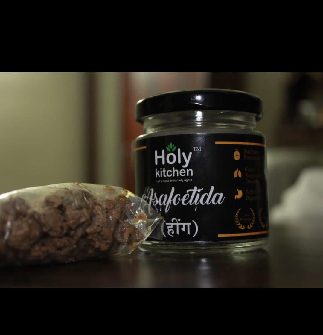 Holy Kitchen Holy Kitchen 100gm Natural Hathras Hing | Pure Hing | Hing Granule | Hing Asafoetida | Free Hing Wati