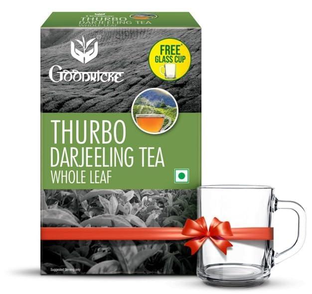 GOODRICKE GOODRICKE Thurbo Darjeeling Tea - 250 gm, (Pack Of 5) | Single Estate | 100% Pure & Original Darjeeling Long Leaf Tea | Enticing Colour & Superior Taste | Iresistible Aroma
