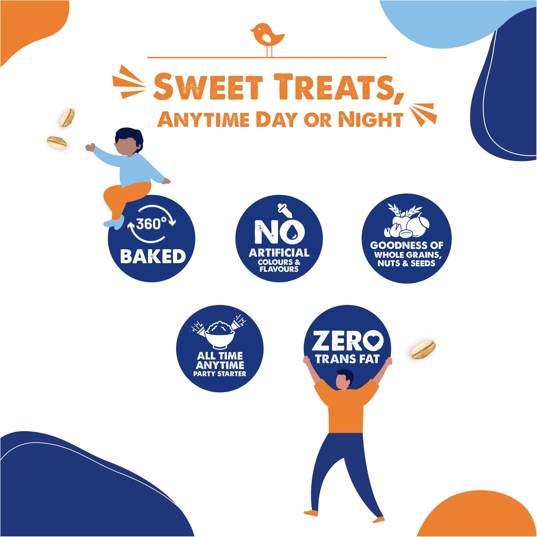 FIT & FLEX Fit & Flex Choco Almond Granola Mini Bites Oat Rich,Healthy Chocolate Snacks With Rice Crispies Rich Fibre And High Protein Granola Bars Treats For Kids | As Seen On Shark Tank India|250Gm (Pack Of 1)