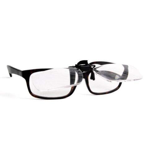 WONOLO Reading Glasses Clip On Flip Up Magnifying Reading Glasses Magnifiers Lenses Readers Unisex (2.0 x)
