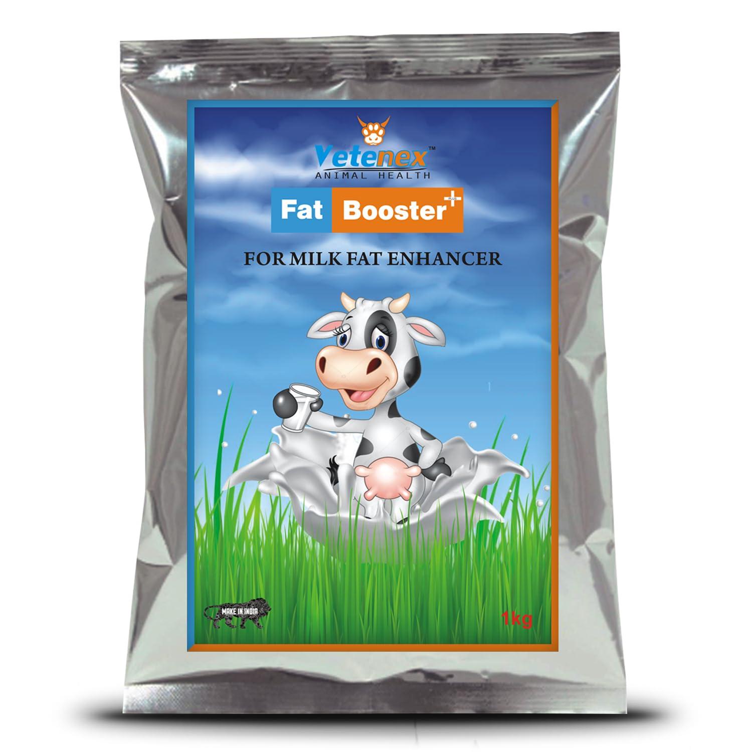 VETENEX VETENEX Fat Booster Plus - Bypass Fat Energy, Rumen Fat & Milk Boost Powder Supplement for Cattle, Cows, Buffalo and Farm Animals - 1 KG