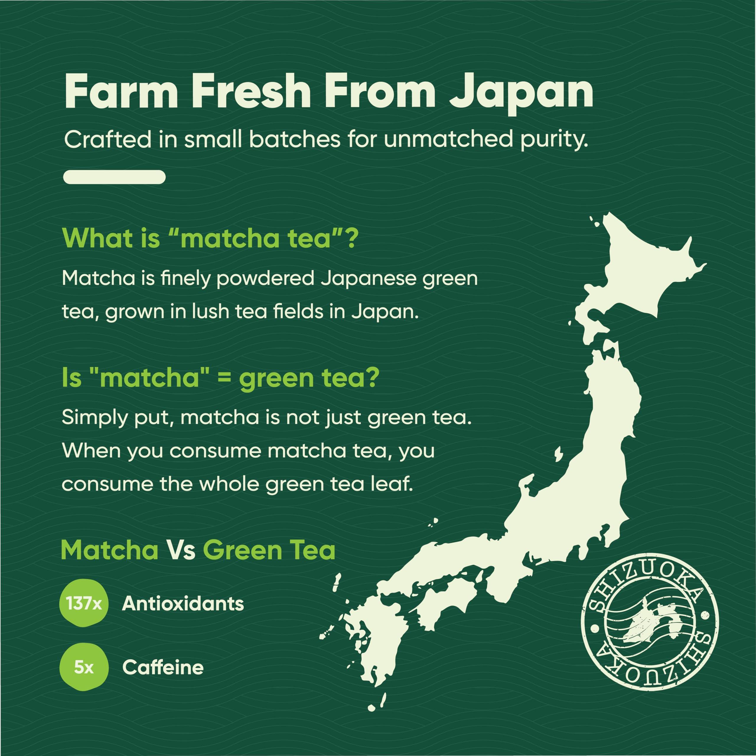 Tencha Tencha Ceremonial Matcha | Japanese Matcha Green Tea Powder | Sourced from Shizouka, Japan | Vegan | No Artificial Sweeteners | 50 GM, Pack of 1