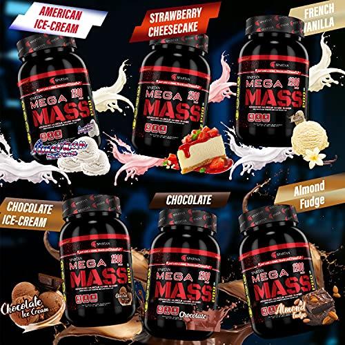 SPARTAN Spartan Nutrition Mega Mass Pro High Protein and High Calorie Mass Gainer / Weight Gainer Powder - 2.2 lbs, 1KG (Chocolate Icecream) with Vitamins and Minerals.