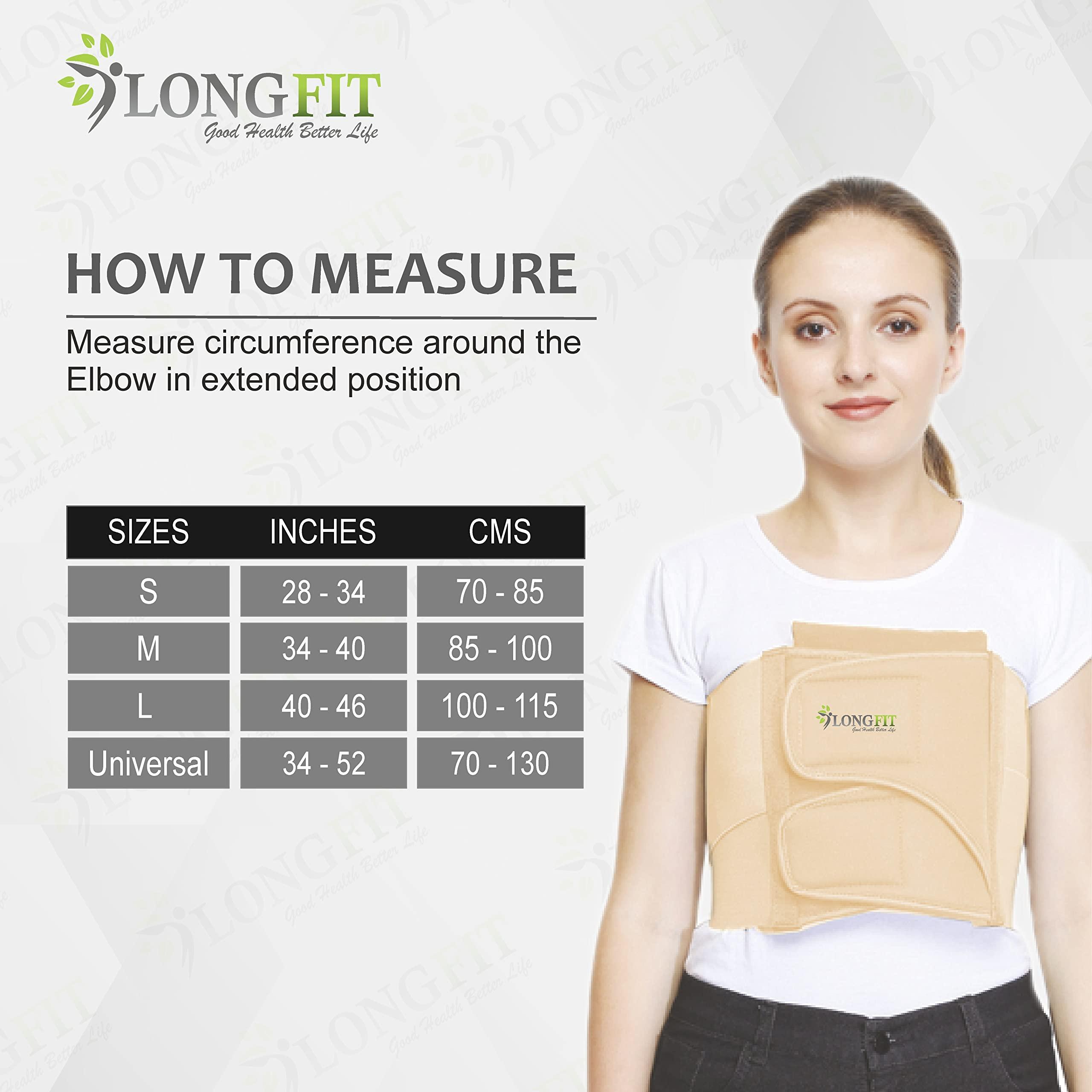 LONGFIT LONGFIT Elastic Breast-Chest Compression Wrap Belt for Women with Front Hook Breast Band to Provide Stability, A Perfect Vest Breast Binder Corsets for Total Comfort & Support Shapewear-Skin-X-Large