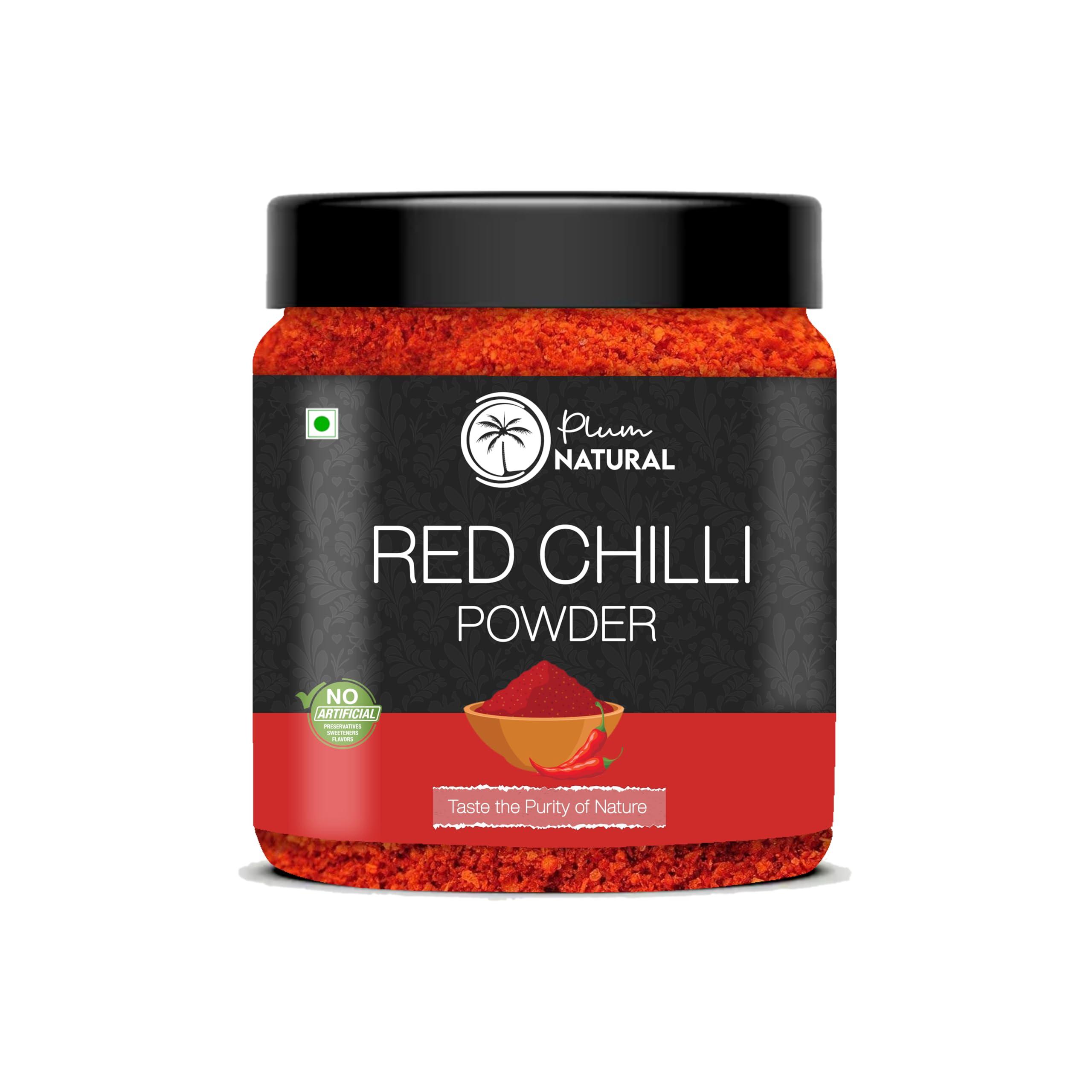 Plum NATURAL Plum NATURAL Premium Red Chilli Powder | Lal Mirch Powder | Red Pepper Powder | Red Paprika Powder (200 g)