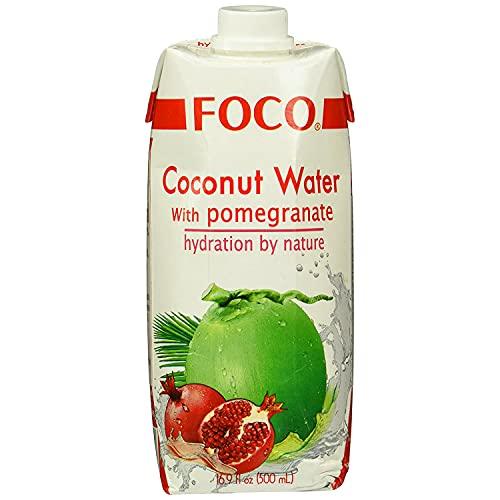 Foco Foco Coconut Water with Pomegranate, 500 ml, White & Red