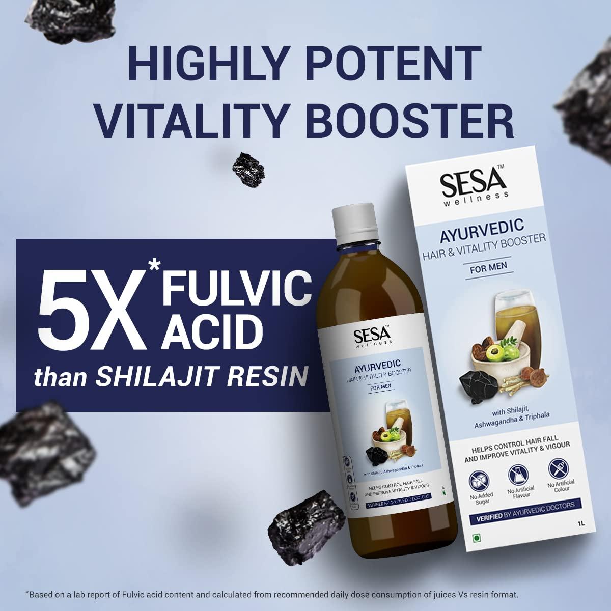 sesa Sesa Ayurvedic Juice for Men with Shilajit, Ashwagandha & Triphala - Pack of 2