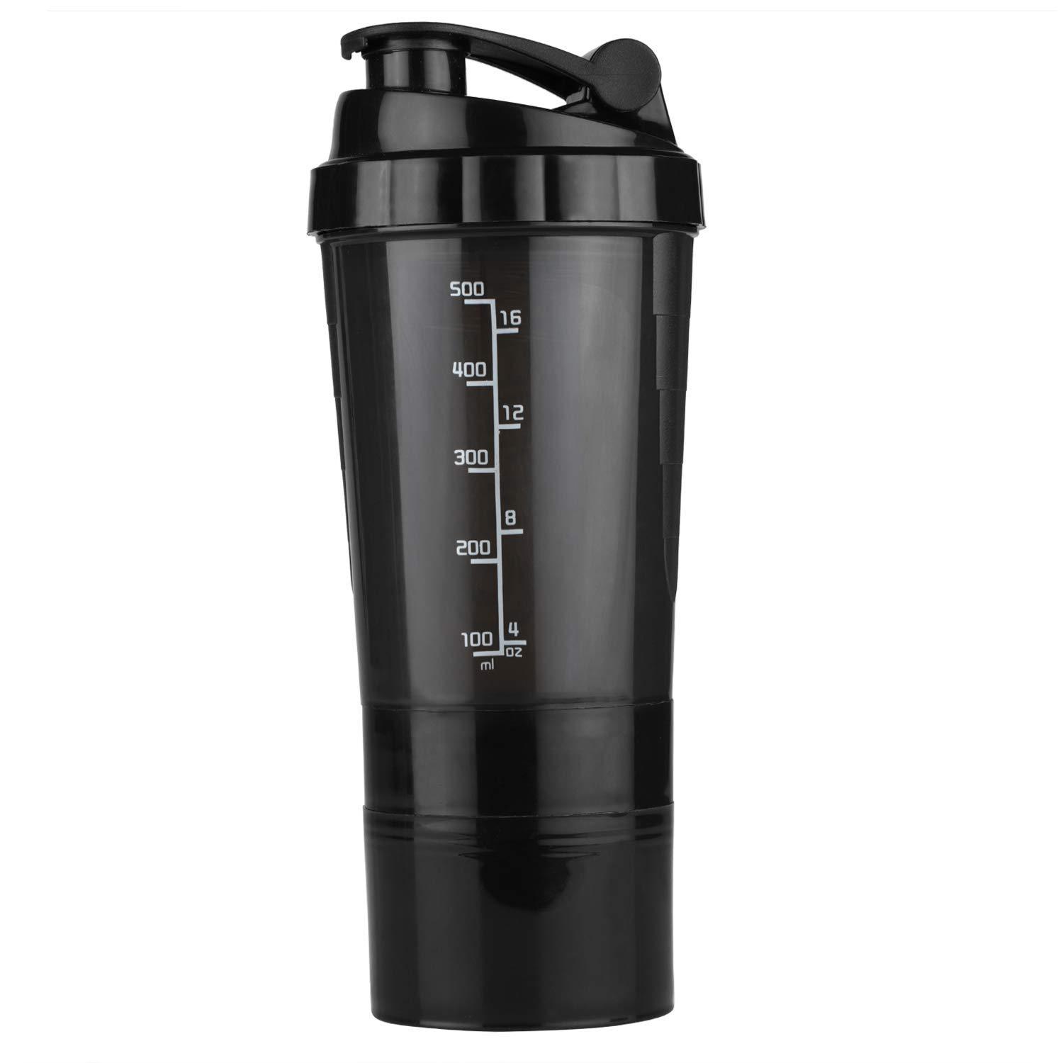 DOVEAZ DOVEAZ Spider Shaker | Spider Protein Shaker | Spider Shaker Bottle | Gym Shaker | Cyclone Shaker | Protein Shaker | Gym Protein Shaker | Gym Bottle | Bpa Free Shaker | Shaker 500ml (Black)