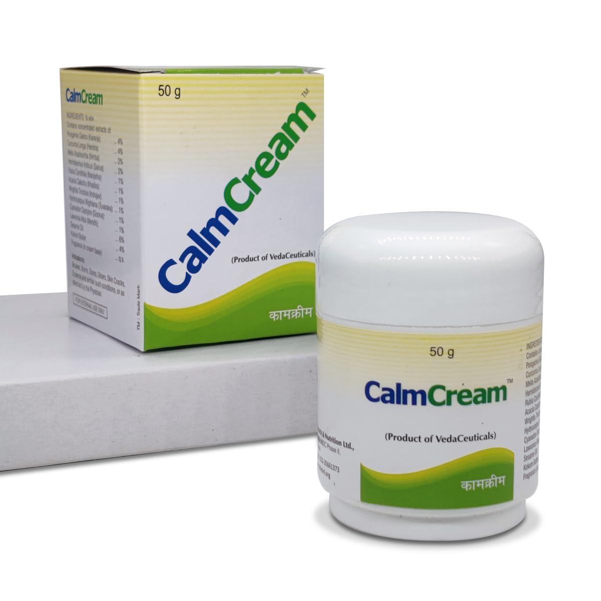 ebnl Ebnl Ayurvedic Calm Cream 50gm | Healing Ointment for Bruises, Burns, Sores, Ulcers, Skin Cracks, Scars, Rashes, Redness, Fungal Infections, Eczema Relief | Injury Scar | Surgery Scar | Scar Removal Cream | Keloid Remover | Safe for Infants & Babies