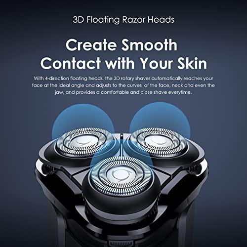 Oraimo Oraimo SmartShaver 2 Premium Cordless Electric Shaver for men,Wet & Dry Electric Shaver with Pop-Up Trimmer,Super Fast Charge 60 minutes Runtime,Rechargable,3 Head 360° Rotary Shaver for Men