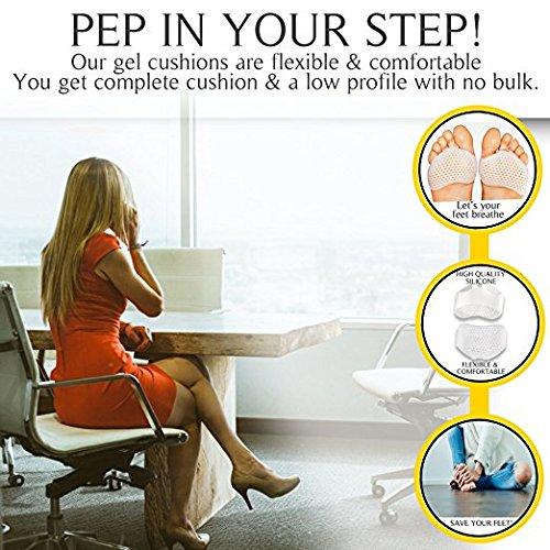 CHRONEX CHRONEX [Improved] Breathable Foot Pads-Ball of Foot Cushions, Forefoot Blister Prevention, Callus Prevention, Foot Support and Foot Pain Relief, 2 Pieces Pedi Soother Solutions Ventilated Gel Pads