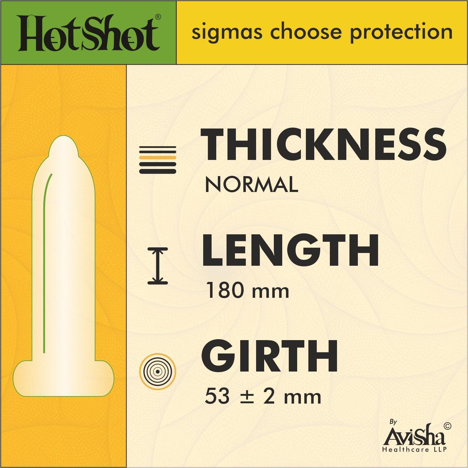 HOT SHOT HOT SHOT Banana Flavored Condom for Men -10 Count