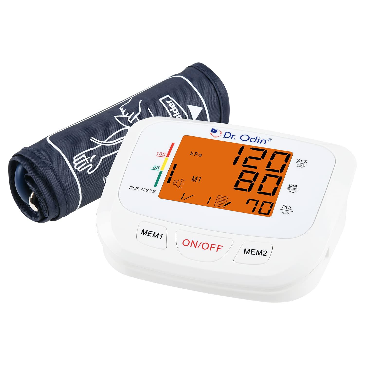 Dr. Odin Dr. Odin OBP 101 Fully Automatic Digital Blood Pressure Monitor with Large Cuff BPM Monitor at Home BP Machine for Doctors (White, 1 Year Warranty)