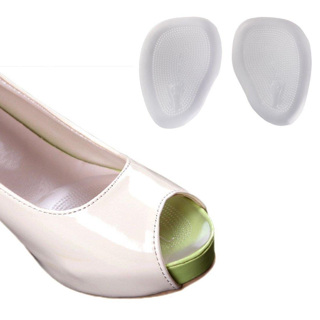 Andux Andux Metatarsal Pads Non Slip Ball-of-Foot Cushions Forefoot Cushions for High Heels Re-Usable Gel Inserts Relieve Foot Pain -QZD-01 (5 Pairs)